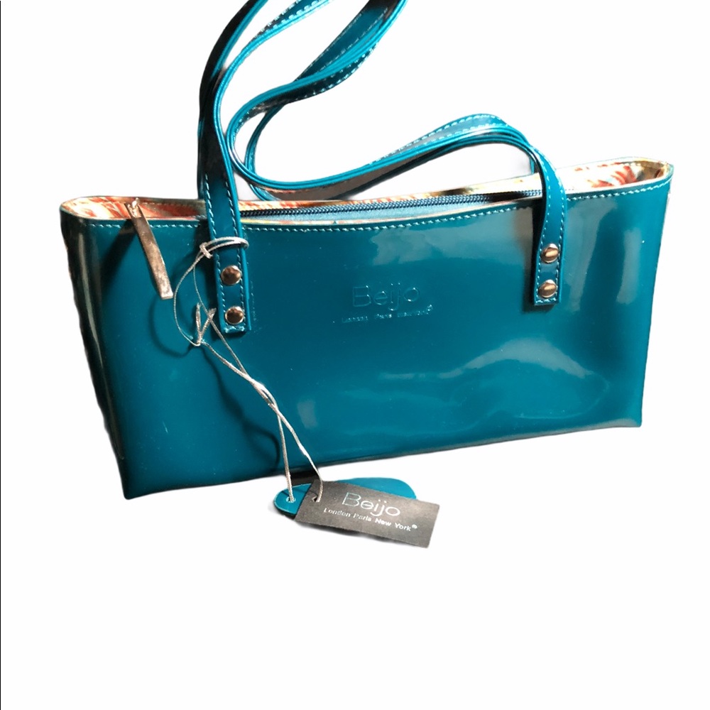 Studded Turquoise Beijo Clutch